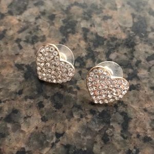 Sparkly heart shaped earrings